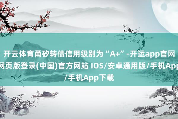 开云体育甬矽转债信用级别为“A+”-开运app官网入口网页版登录(中国)官方网站 IOS/安卓通用版/手机App下载